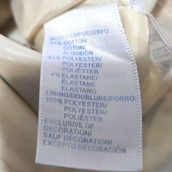 Tommy Hilfiger Preppy Pencil Skirt Cream Plaid Lined Size 8 - Picture 6 of 8